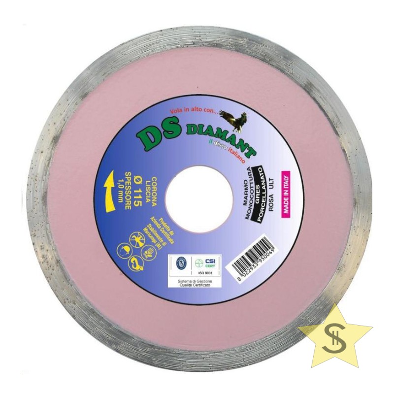 DISCO DIAMANTATO ULT19 D.115 MM LISCIO ROSA