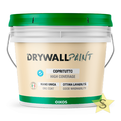 DRYWALL PAINT BIANCO 4LT PITTURA COPRITUTTO PER CARTONGESSO