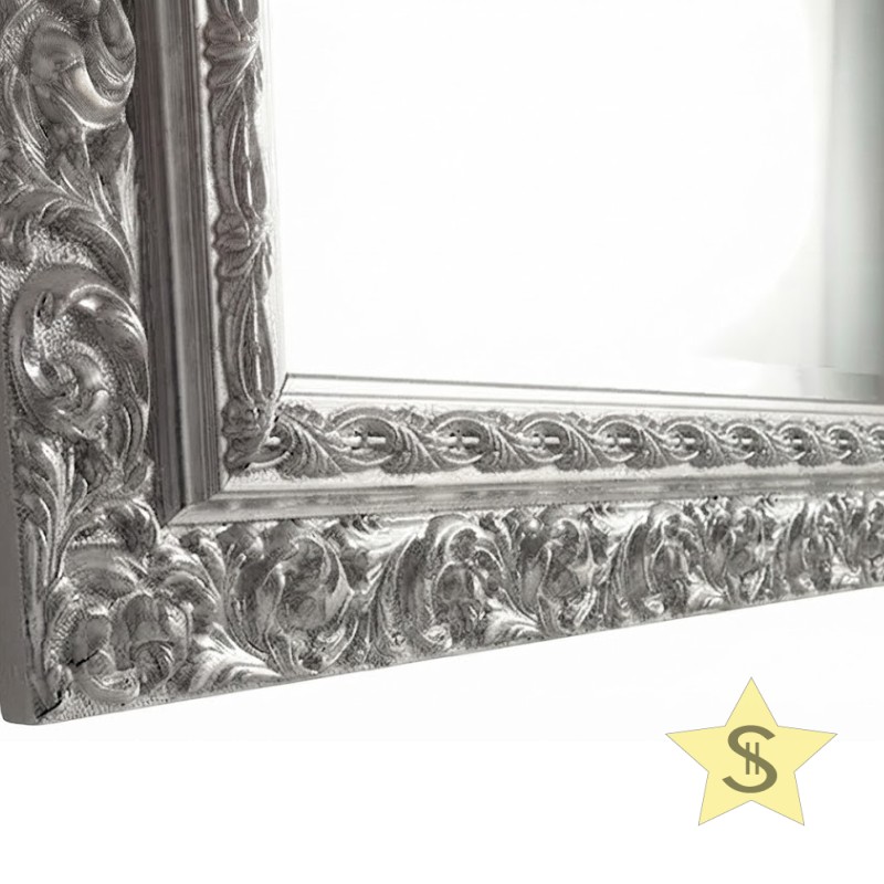 SELENE SPECCHIO 98X70 CM CORNICE ARGENTO - immagine 2