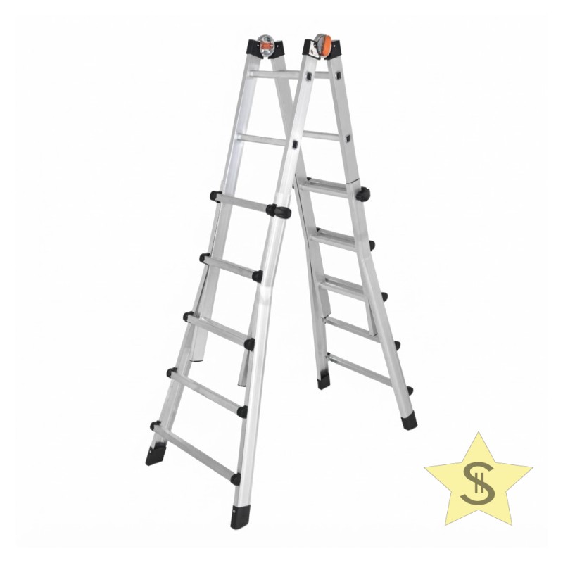 GIERRE PEPPINA SCALA ALLUMINIO 4+4GR H376CM