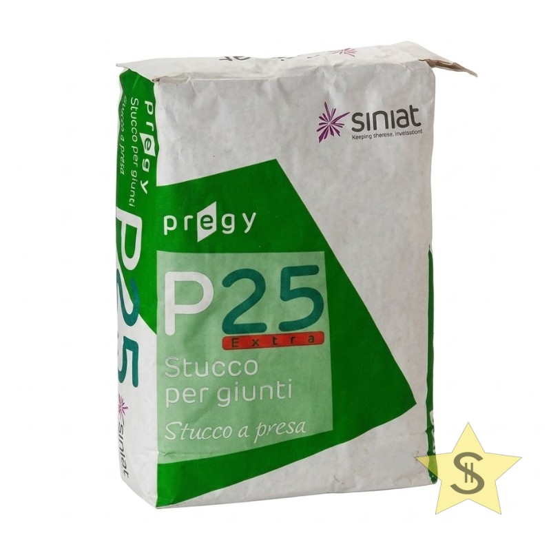 P25 STUCCO IN POLVERE PER CARTONGESSO 5 KG ASCIUGATURA 60 MINUTI