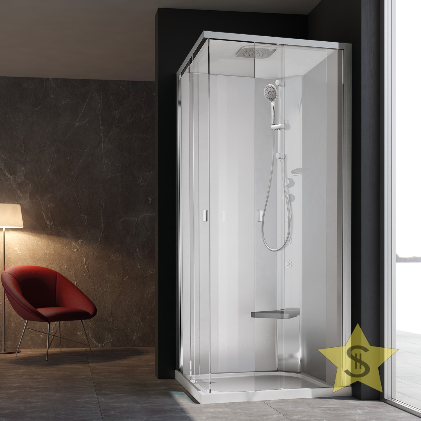 SOUND BOX MULTIFUNZIONE 90X90 QUAD. CON IDROMASSAGGIO